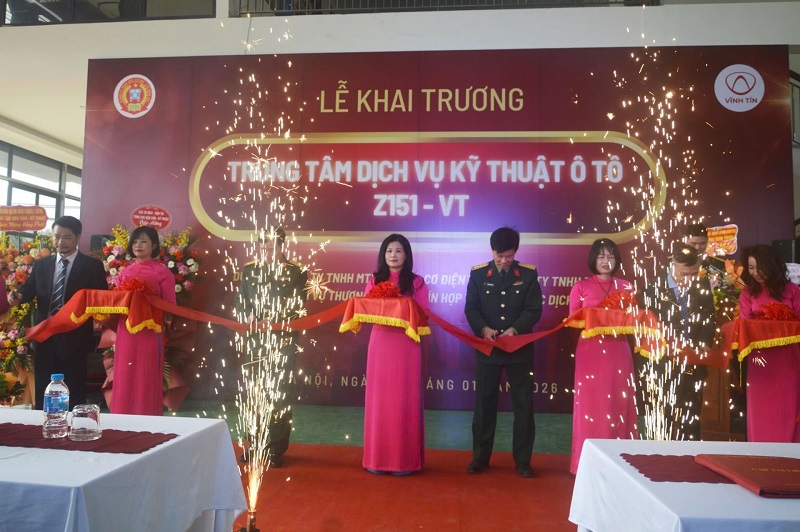 Khai trương TTDV kỹ thuật ô tô Z151 - Vĩnh Tín: Kết hợp hiệu quả quốc phòng với kinh tế